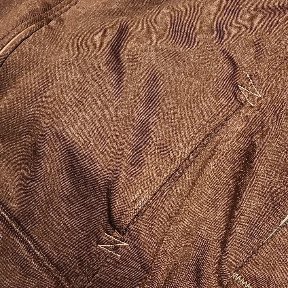 Air Jordan Embroidered Jumpman Logo Full Zip Sweater Vintage Y2K Brown And Gold - Picture 5 of 15